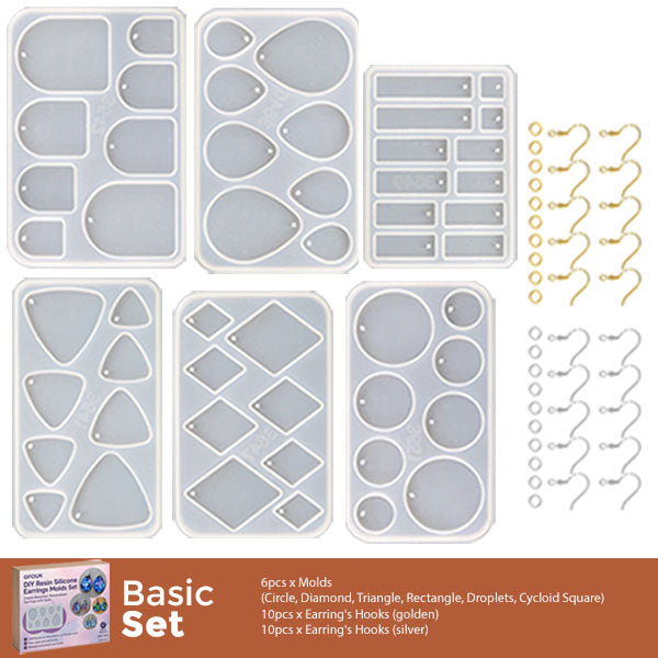 GFOUK® DIY Resin Silicone Earrings Molds Set