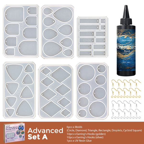 GFOUK® DIY Resin Silicone Earrings Molds Set