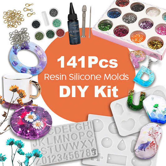 Sugoola® 141pcs Resin Silicone Molds DIY Kit