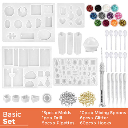 Sugoola® 141pcs Resin Silicone Molds DIY Kit