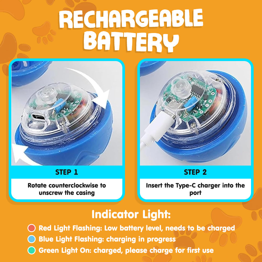 Sugoola® Interactive Pet Toys for Dog & Cat Durable Automatic Bouncing & Rolling Ball