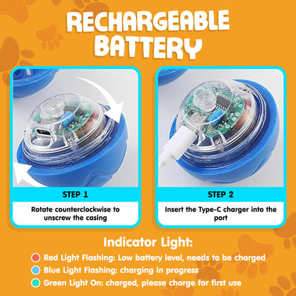 Sugoola® Interactive Pet Toys for Dog & Cat Durable Automatic Bouncing & Rolling Ball