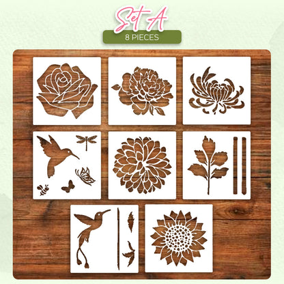 Sugoola® Garden Fence Large Flower Stencils DIY Decoration Bloom Trace