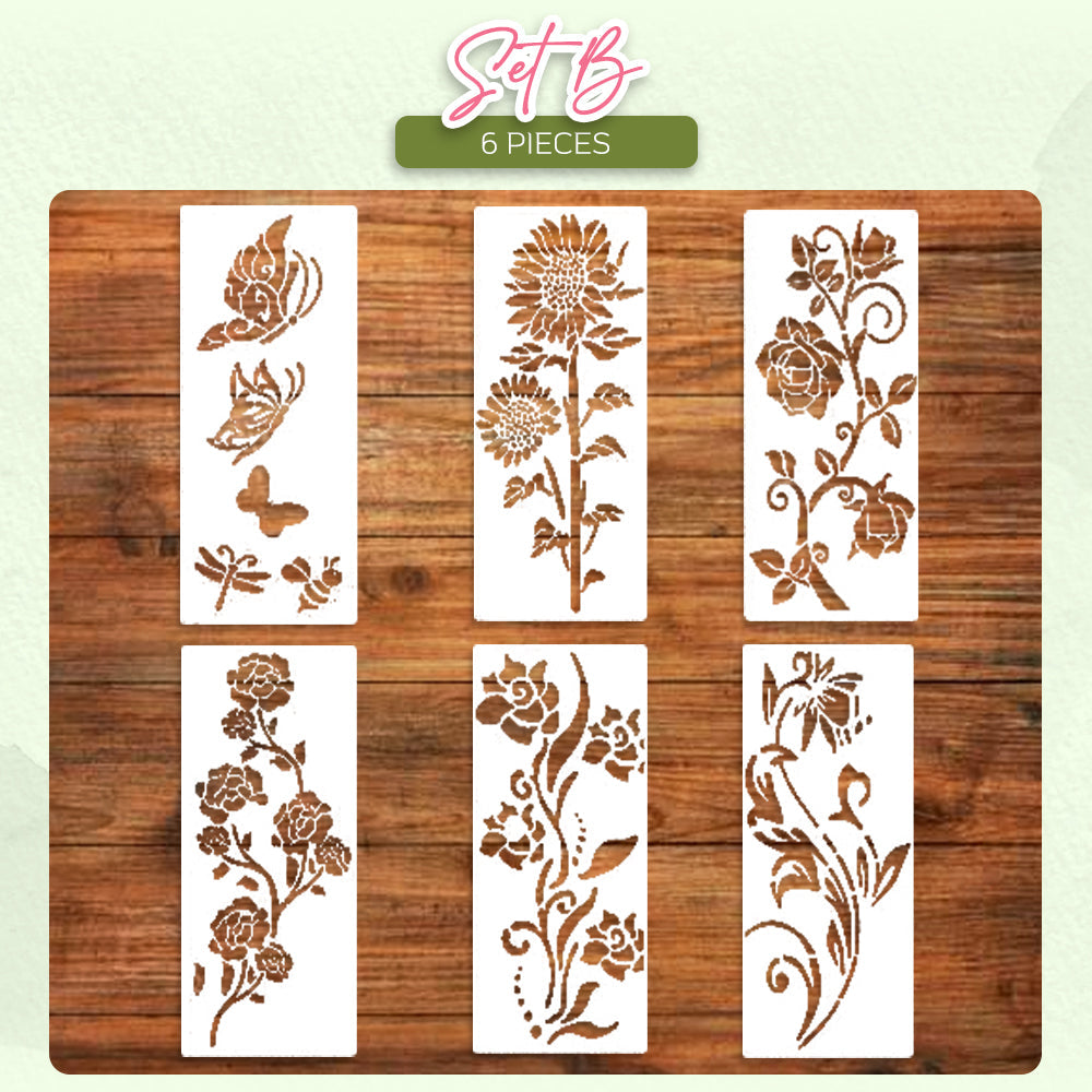 Sugoola® Garden Fence Large Flower Stencils DIY Decoration Bloom Trace