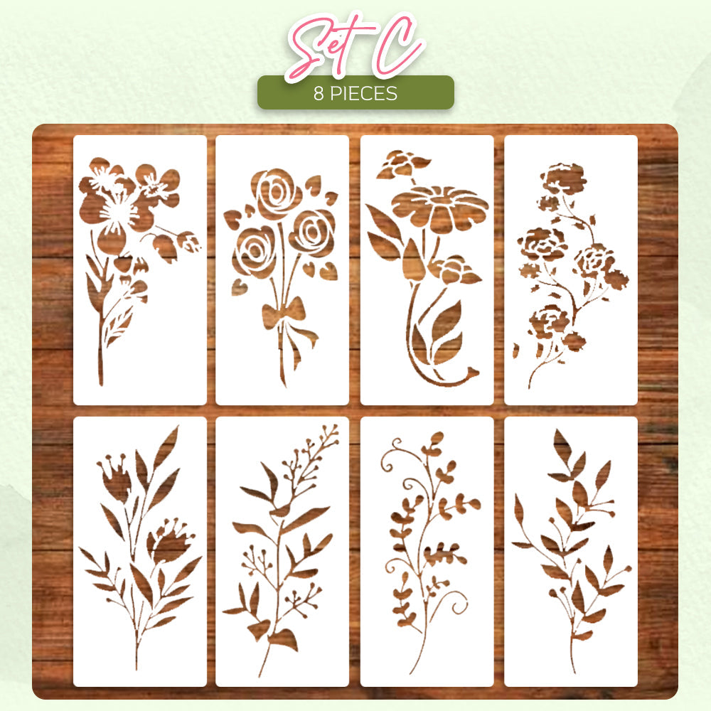 Sugoola® Garden Fence Large Flower Stencils DIY Decoration Bloom Trace