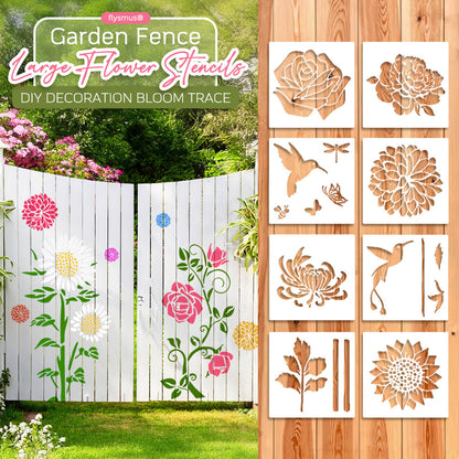 Sugoola® Garden Fence Large Flower Stencils DIY Decoration Bloom Trace