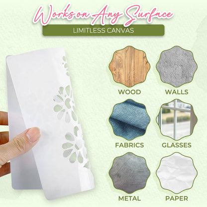 Sugoola® Garden Fence Large Flower Stencils DIY Decoration Bloom Trace