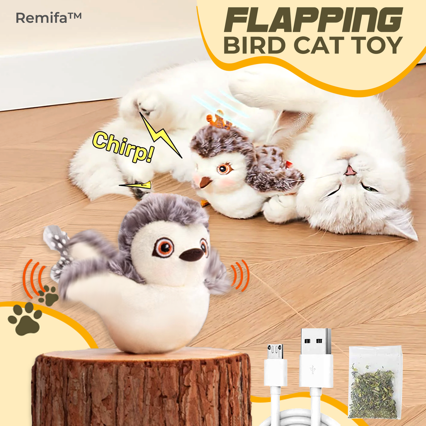 Sugoola® Flapping Bird Cat Toy