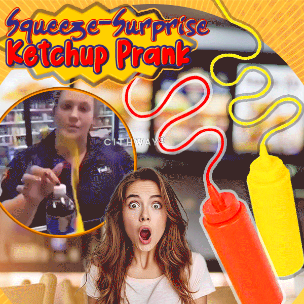 Sugoola® Squeeze-Surprise Ketchup Prank Bottle