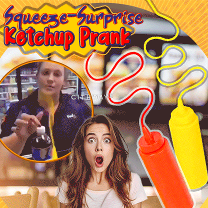 Sugoola® Squeeze-Surprise Ketchup Prank Bottle
