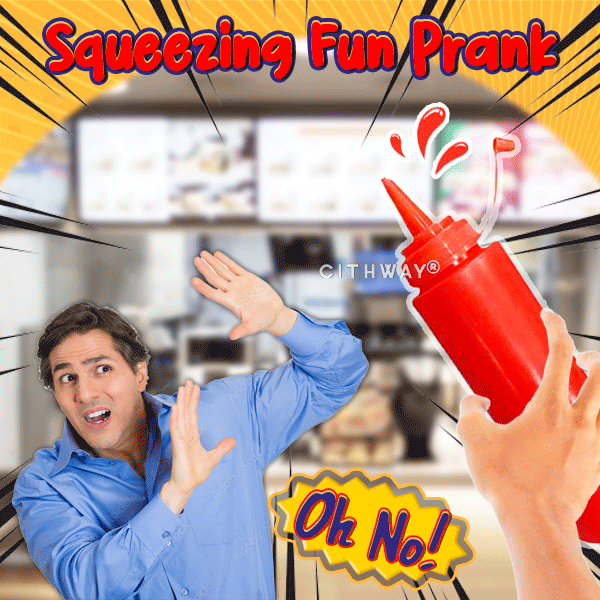Sugoola® Squeeze-Surprise Ketchup Prank Bottle