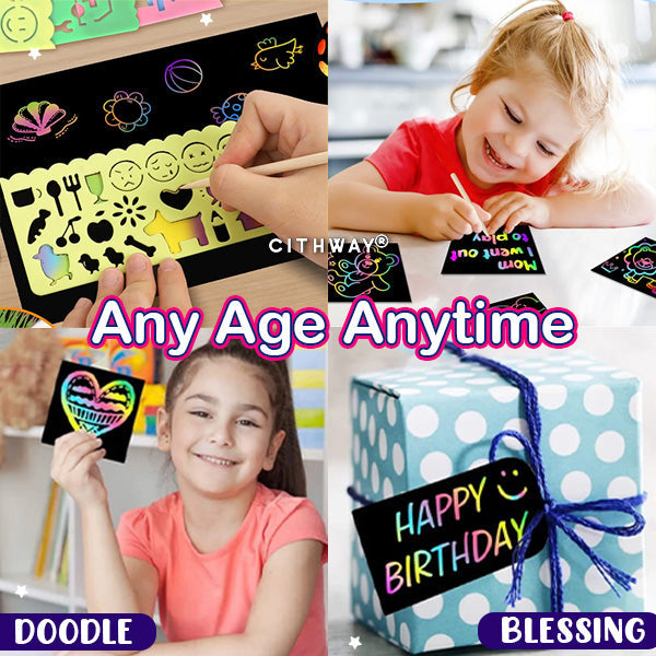 Sugoola® Rainbow Scratch Notes (50/100/150PCS)