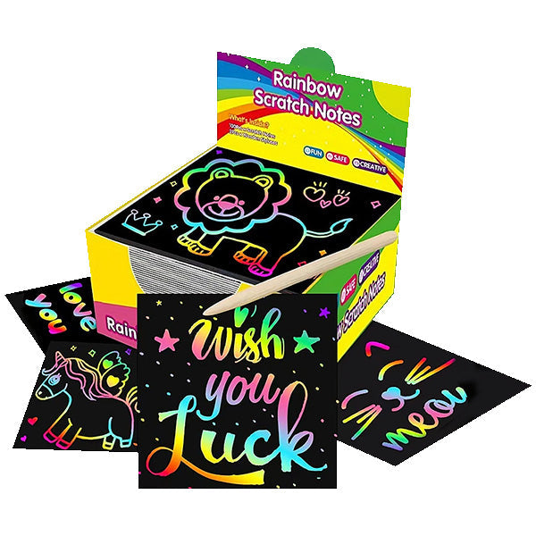 Sugoola® Rainbow Scratch Notes (50/100/150PCS)