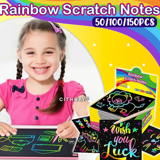 Sugoola® Rainbow Scratch Notes (50/100/150PCS)